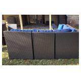 Beautiful Metal Framed Wicker Patio Set by Sunbrella