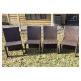 Beautiful Metal Framed Wicker Patio Set by Sunbrella