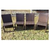 Beautiful Metal Framed Wicker Patio Set by Sunbrella