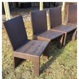 Beautiful Metal Framed Wicker Patio Set by Sunbrella