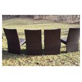Beautiful Metal Framed Wicker Patio Set by Sunbrella