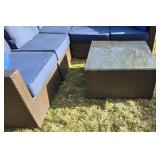 Beautiful Metal Framed Wicker Patio Set by Sunbrella
