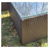 Beautiful Metal Framed Wicker Patio Set by Sunbrella