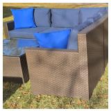 Beautiful Metal Framed Wicker Patio Set by Sunbrella