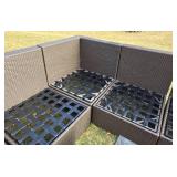 Beautiful Metal Framed Wicker Patio Set by Sunbrella