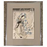 Traditionally Styled Japanese Geisha Print