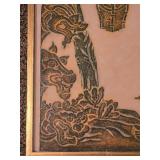 Pair of Vintage Thai Stone Rubbing Wall Hangings