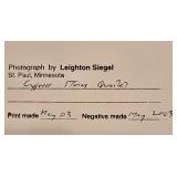 Three Unique Signed Leighton Siegel Photographs