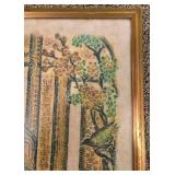 Framed Thai Stone Rubbing Duo