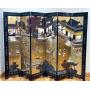 Gorgeous Vintage Chinese Decorative Panel Screen / Room Divider / Chinese Six-Panel Folding Screen