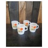 Lot of 4 RARE McDonalds Fireking Coffee Cups