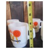 Lot of 4 RARE McDonalds Fireking Coffee Cups