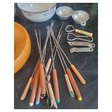 Nice Lot of Nutcracker tools fondue sticks and More