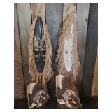Cool Tiki Masks with Wooden Fish Décor
