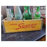 Large Collection of Vintage Bottles with Wood Crates