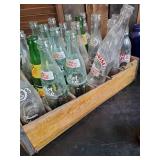Large Collection of Vintage Bottles with Wood Crates