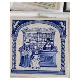 4 Beautiful Delft HandMade Tiles