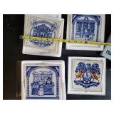 4 Beautiful Delft HandMade Tiles