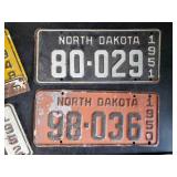 Fantastic Grouping of Mid Modern North Dakota Liscense Plates