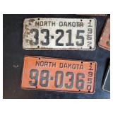 Fantastic Grouping of Mid Modern North Dakota Liscense Plates