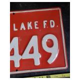 Fantastic Retired Battle Lake MN Fire Number Sign