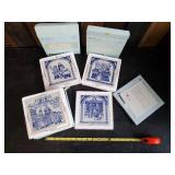 4 Beautiful Delft HandMade Tiles
