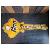 Super RARE Metal ILCO Key Co. Double Sided Key Sign
