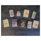9 Vintage Collectable Camel Lighters