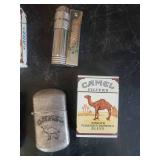 9 Vintage Collectable Camel Lighters