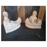 Super Heavy Native American Canoeing Book Ends