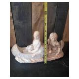 Super Heavy Native American Canoeing Book Ends