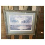 Beautifully Framed Les Kouba Artist Proof Print (Honkers Arriving)