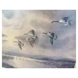 Beautifully Framed Les Kouba Artist Proof Print (Honkers Arriving)