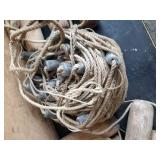 Vintage Fishing Net Bouys With Lead Weights