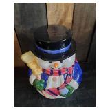 Cute 10" Tall Snowman Cookie Jar