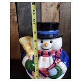 Cute 10" Tall Snowman Cookie Jar