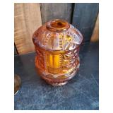 Beautiful Mid Modern Amber Glasses and Fairy Lamp