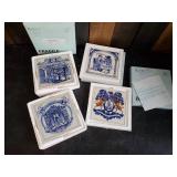4 Beautiful Delft HandMade Tiles
