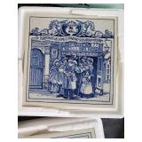 4 Beautiful Delft HandMade Tiles