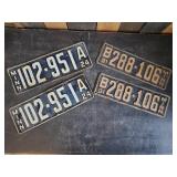 1924 AND 1931 MN License Plate Pairs