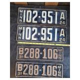 1924 AND 1931 MN License Plate Pairs