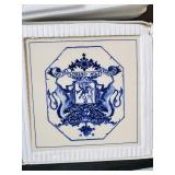 4 Beautiful Delft HandMade Tiles