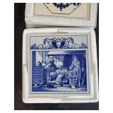 4 Beautiful Delft HandMade Tiles