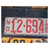 1926, 27, 28 North Dakota License Plates