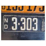 1926, 27, 28 North Dakota License Plates
