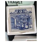 4 Beautiful Delft HandMade Tiles