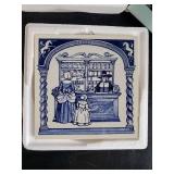 4 Beautiful Delft HandMade Tiles