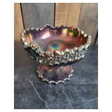 Beautiful Fenton Carnival Glass Footed Bowl