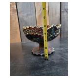 Beautiful Fenton Carnival Glass Footed Bowl