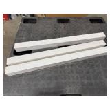 Heavy Duty White Ceramic Post, 37-1/2" x 2-1/2" square, Hollow Center, 12 pounds each, 3 pack